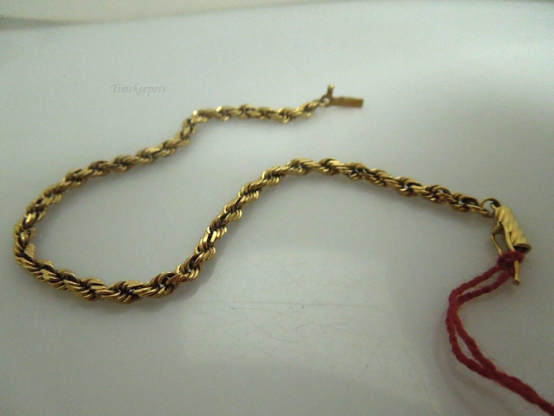 t085 14kt Yellow Gold Rope Bracelet 7",14kt GOld Bracelet,Rope Gold Bracelet in 14kt Gold