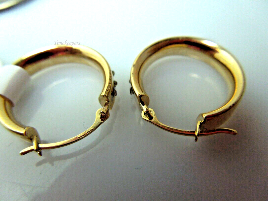 s867 14kt Solid Yellow Gold 15mm Hoop Earrings,14kt Gold Hoop Earrings,14kt Hoop Earrings