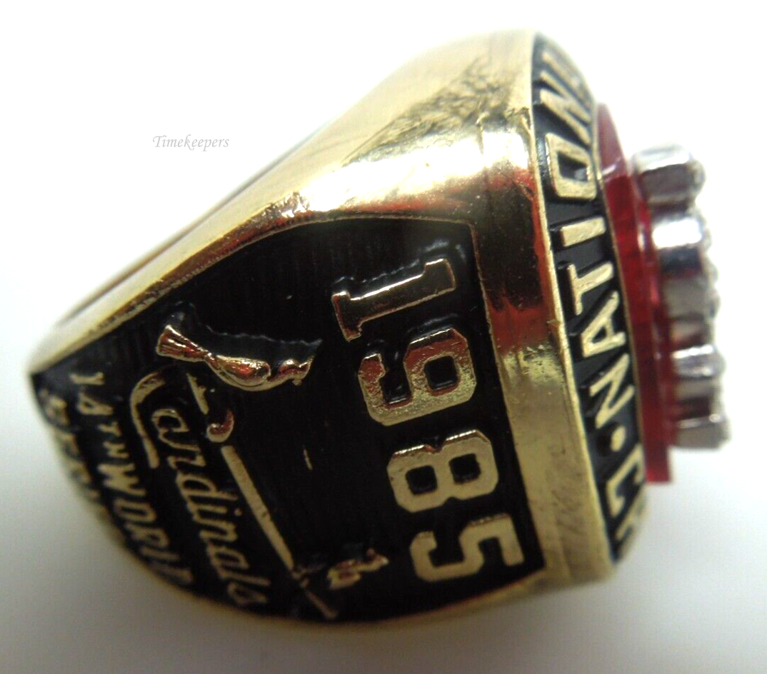 s393 USA St. Louis Cardinals 1985 Smith 14th World Series Golden Championship Ring Size 11(US)