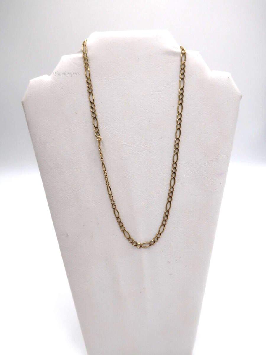 t186 10kt Yellow Gold Figaro Link Chain 18" Made In Italy,10kt Gold Chain,Figaro Chain Gold