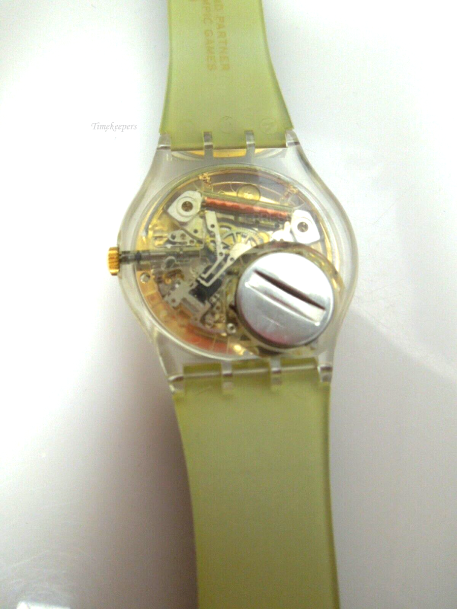 s479 SWATCH Watch "Dan Jansen / Atlanta 1996" GZ136 1994 Retro Green Gold