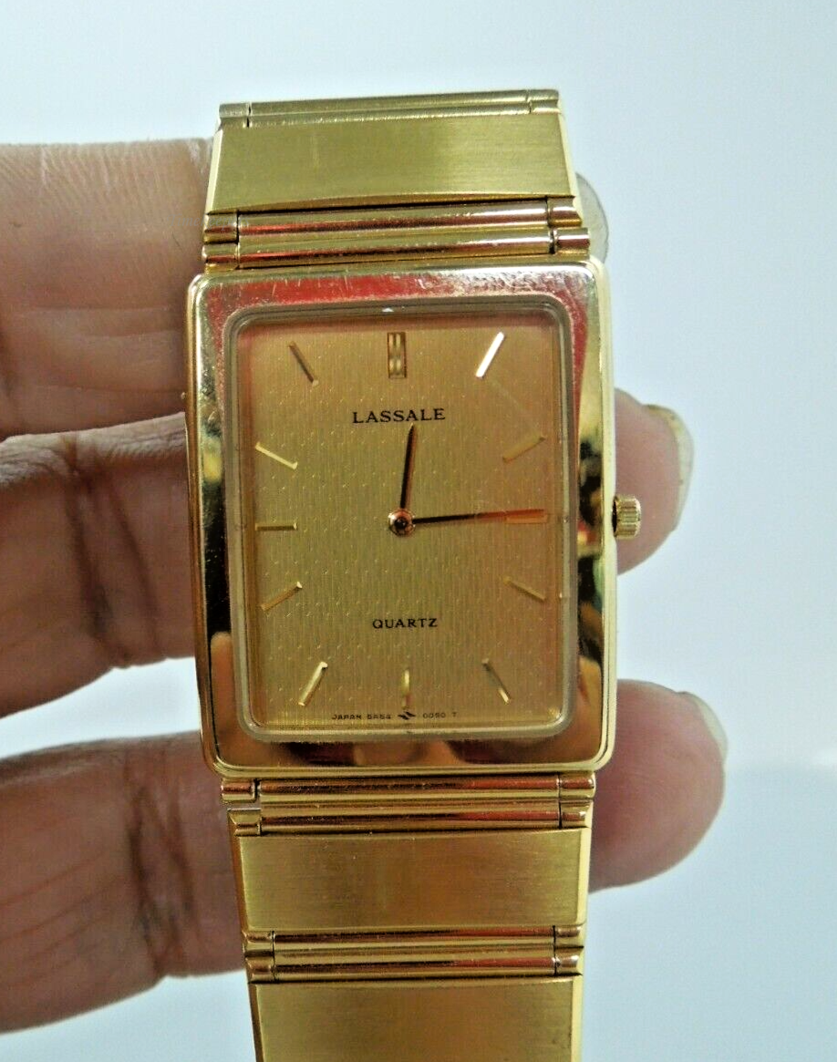 t001 Vintage Lassale by Seiko Gold Tone Stainless Steel Rare:Case Number 5A54-0050 T  Watch   