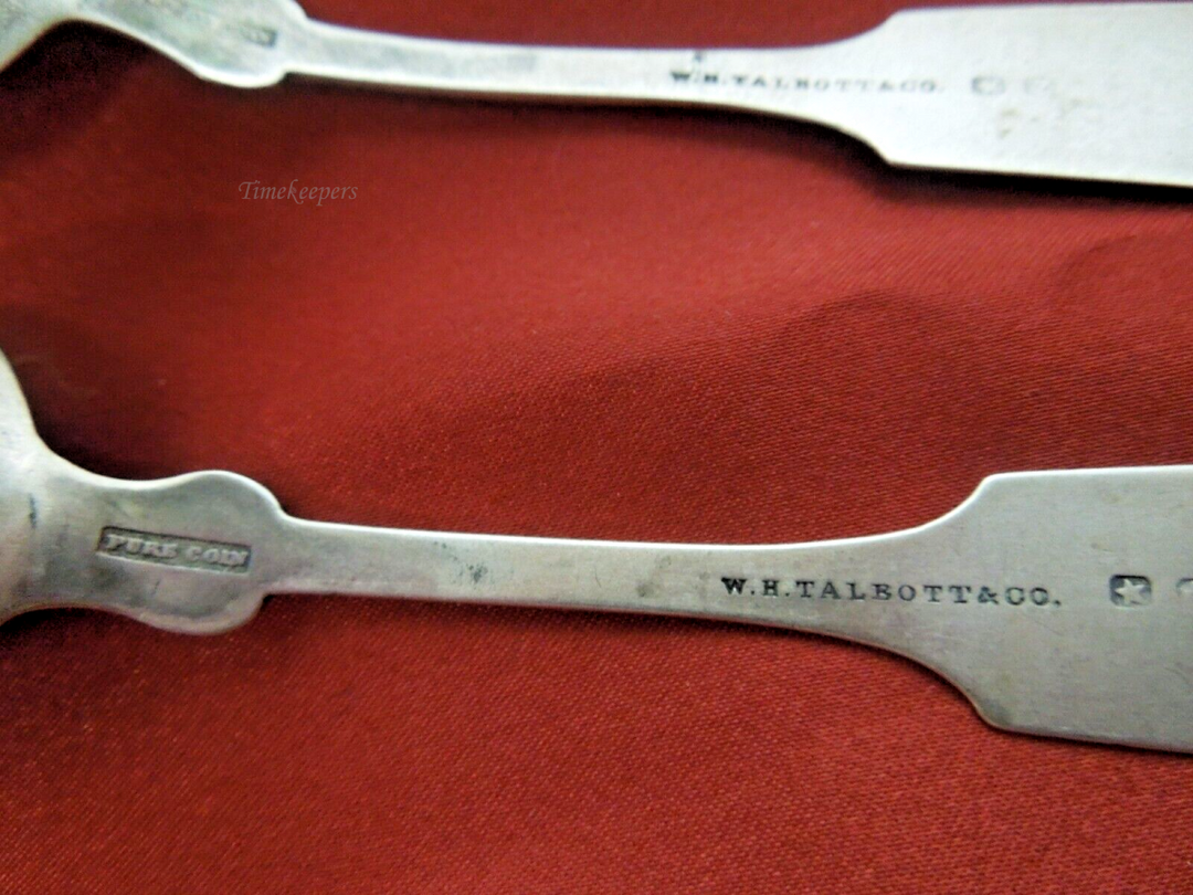 t099 Set of 3 Sterling Silver W.H.Talbott & Co. Dessert Spoon