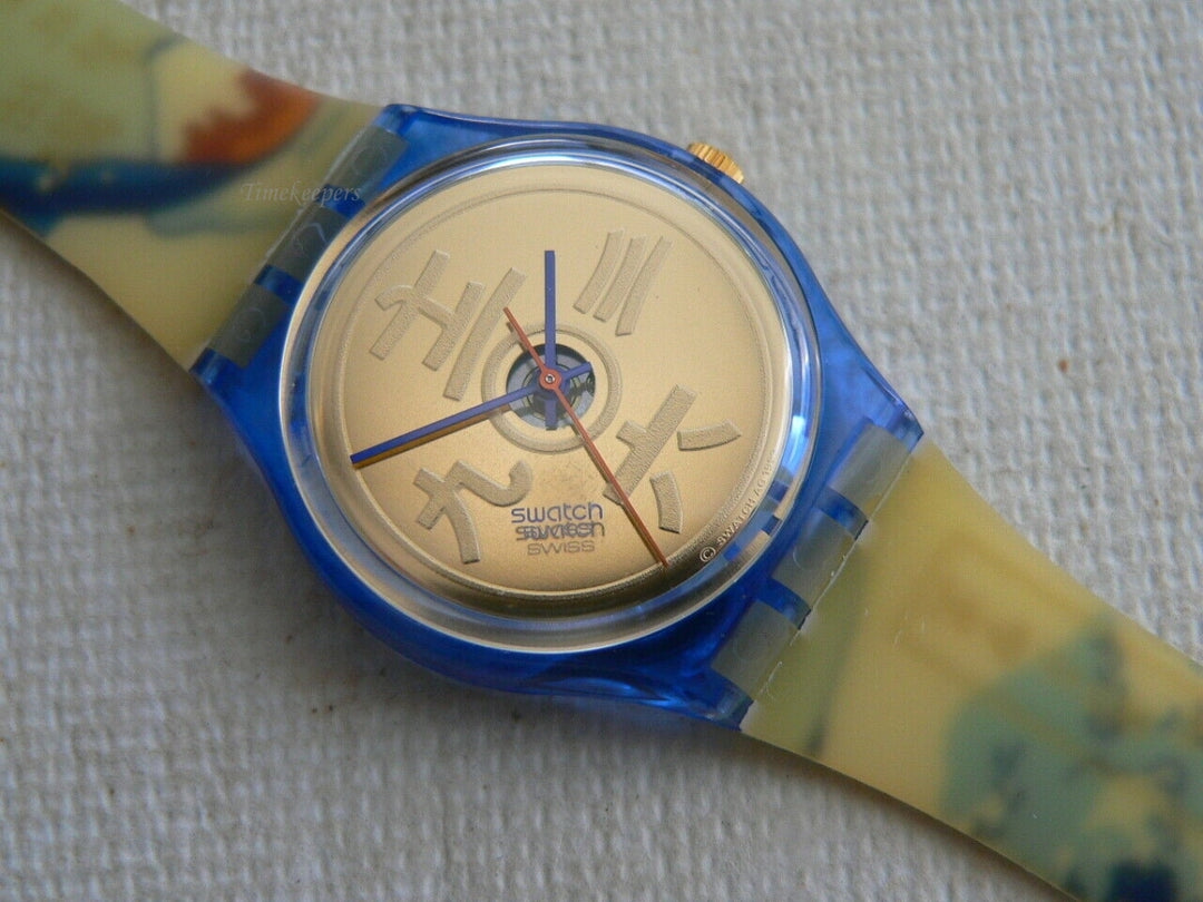 s484 1994 Vintage Swatch Watch The Lake GN138  