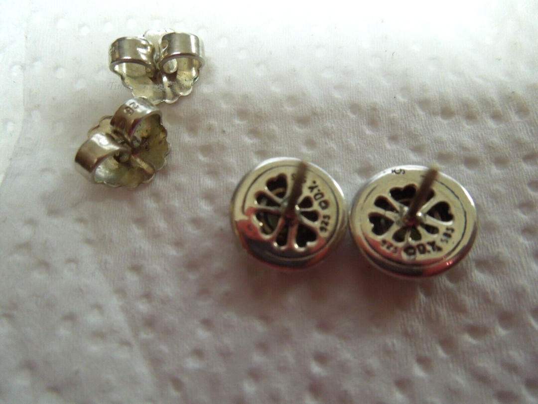 s376 David Yurman Sterling Silver Solid 14k Gold Peridot Studs 