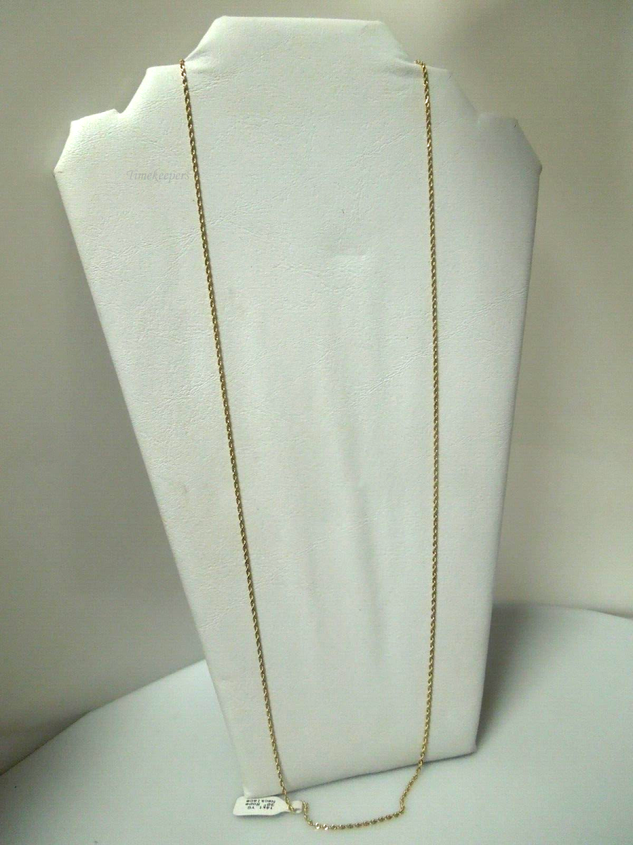 s173 Solid 14kt Yellow Gold 30" Rope Chain Unisex, Simple Gold Chain,Solid 14kt yellow Gold