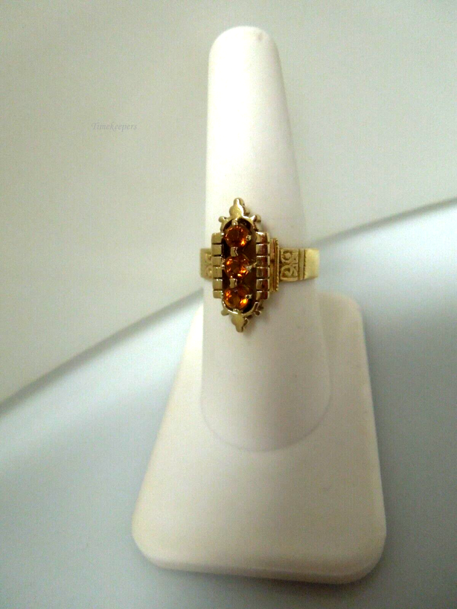 s256 14kt Solid Yellow Gold Citrine Ring Size 8 (US)Signed 5.4g