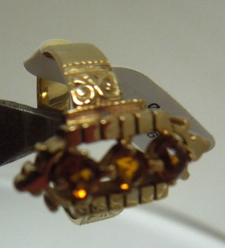 s256 14kt Solid Yellow Gold Citrine Ring Size 8 (US)Signed 5.4g