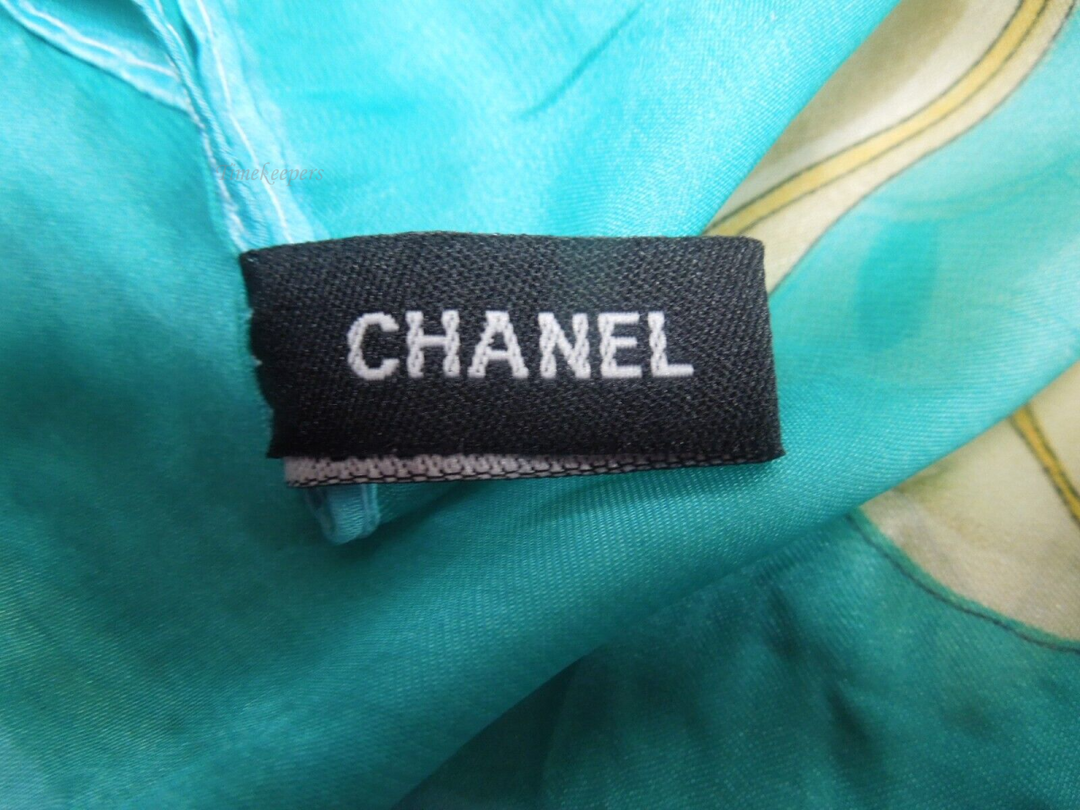 s342 Authentic Chanel scarf silk Very Pretty