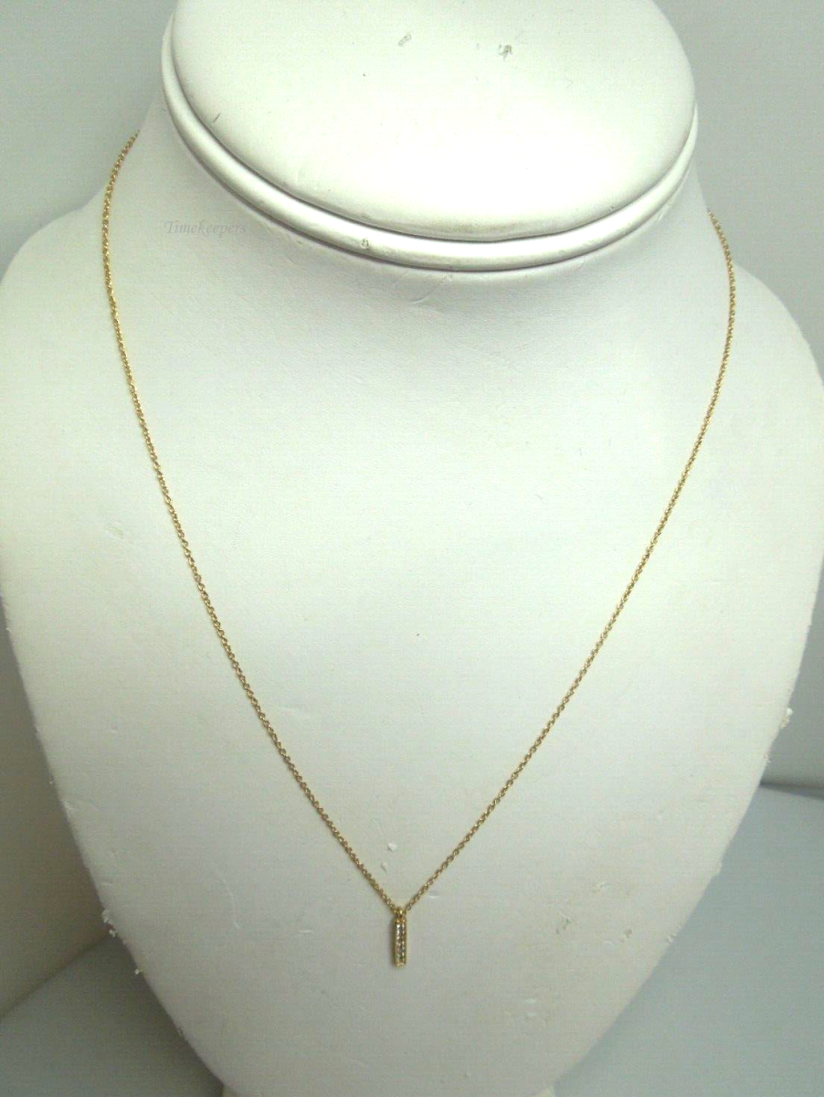 s343 Fashion Necklace Gold tone cubic zirconia pendant