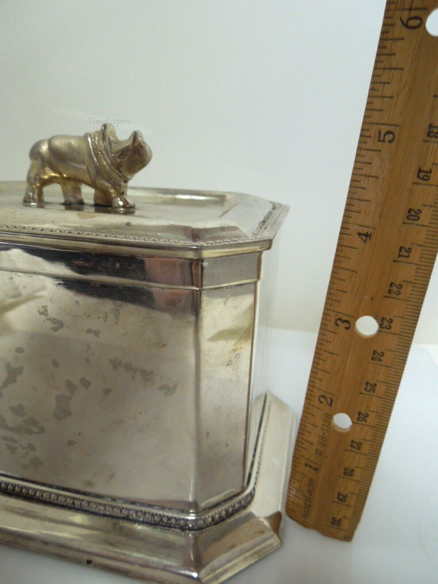 s632 Vintage Rhino" Silverplate Lidded Box