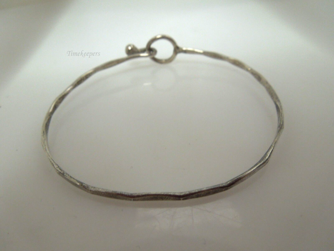 s733 Vintage Sterling Silver Bangle Bracelet,5g Open Knot