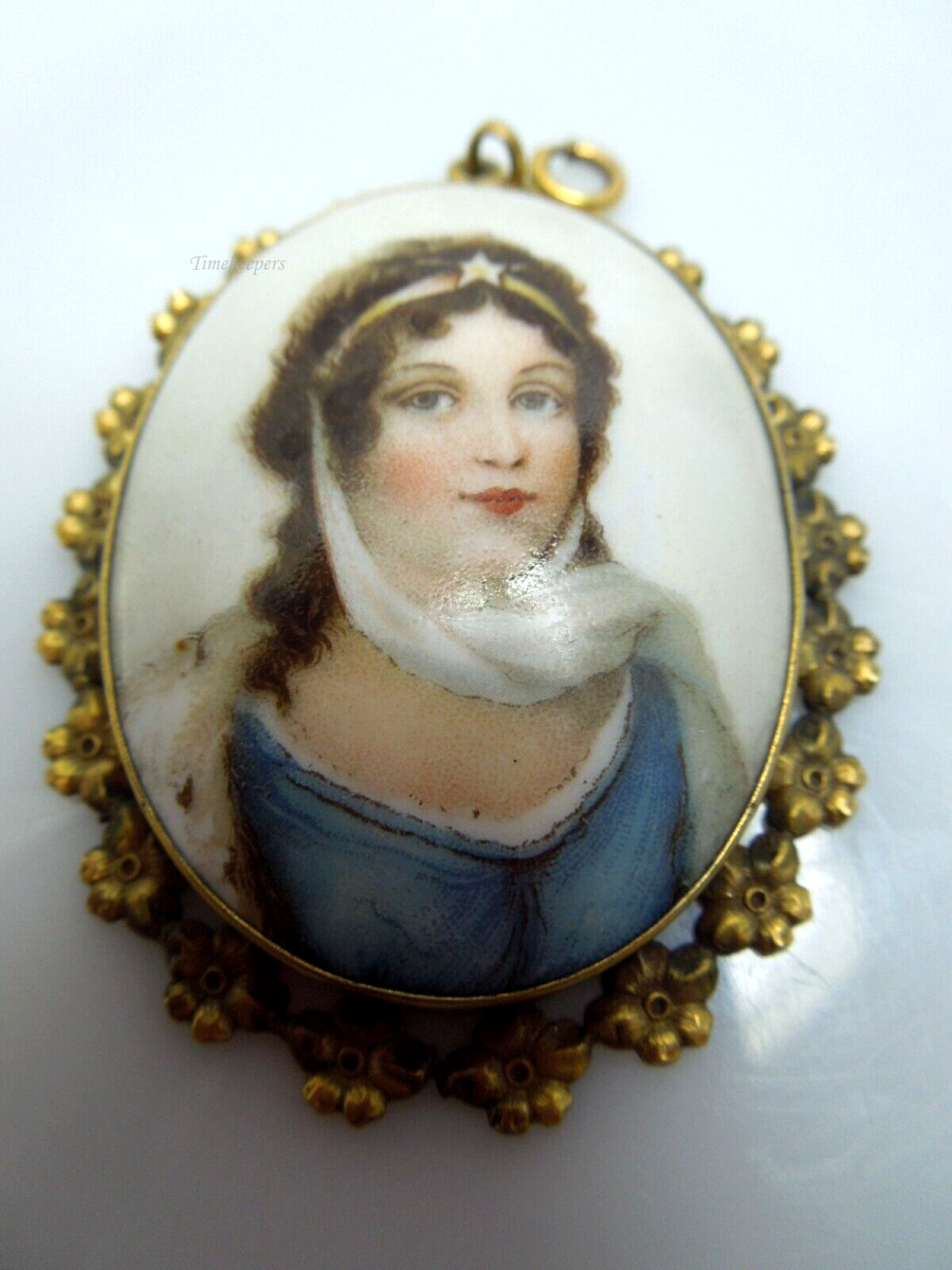 s766 Victorian Limoges Pendant, Pendant of Lady, Pendant, White Porcelain Jewelry, Gift Ideas Her, Valentines Day Gift