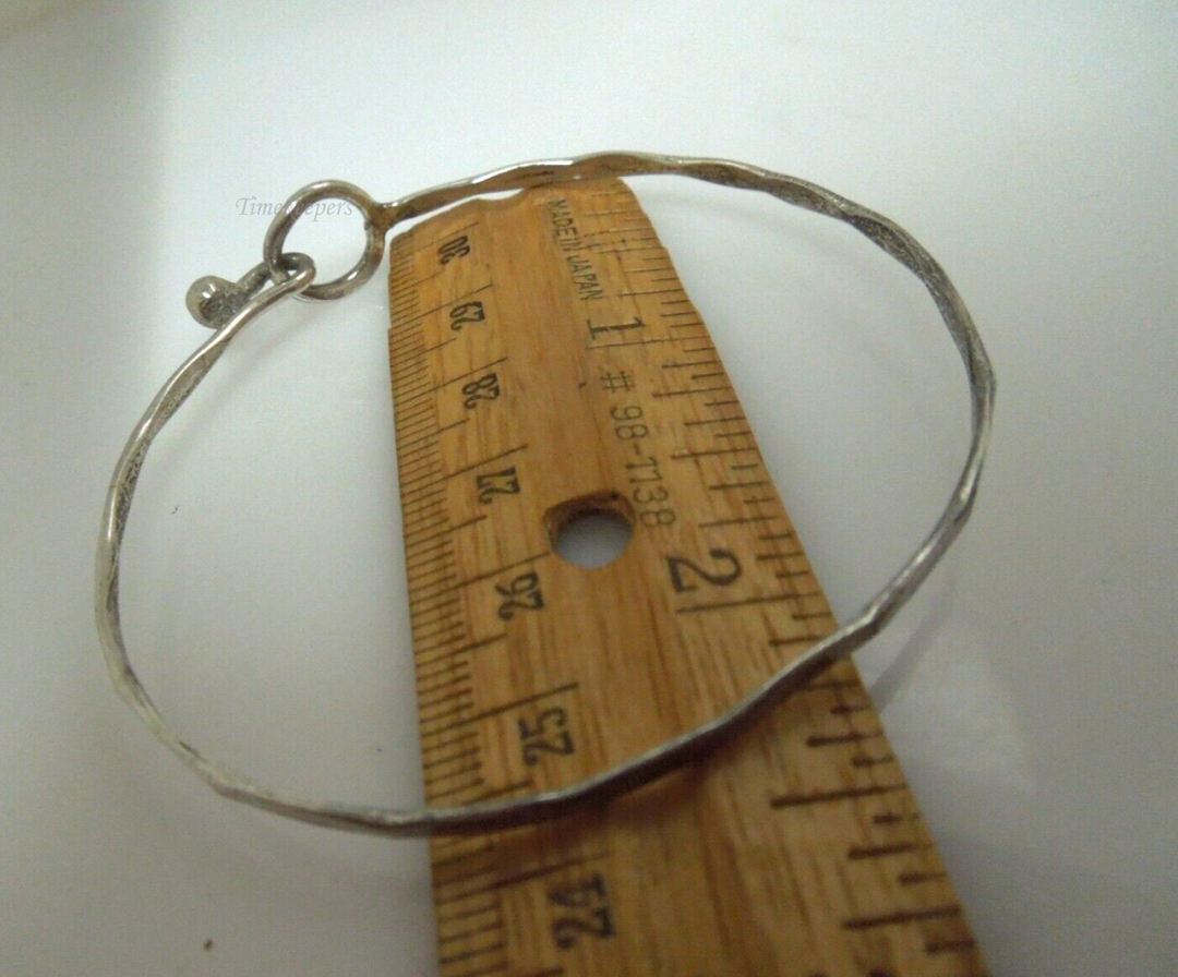 s733 Vintage Sterling Silver Bangle Bracelet,5g Open Knot