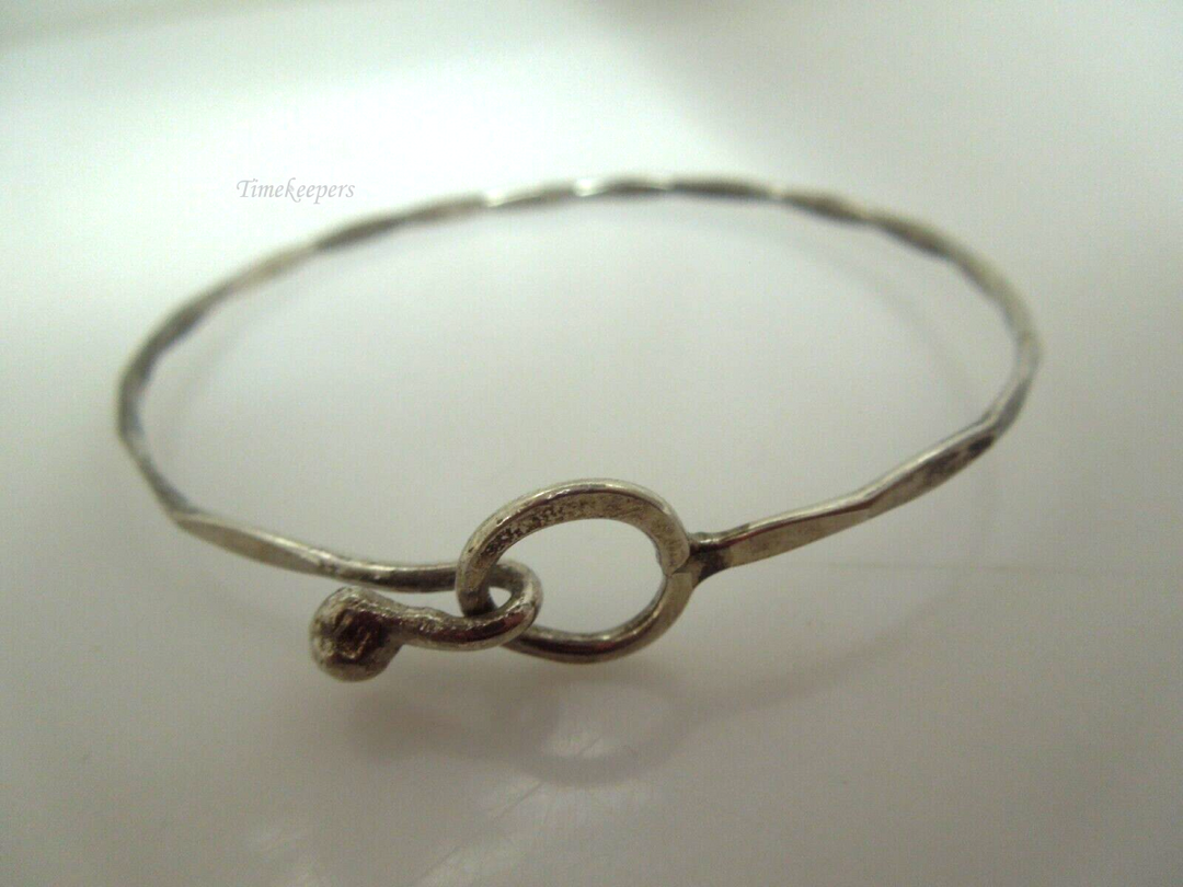 s733 Vintage Sterling Silver Bangle Bracelet,5g Open Knot