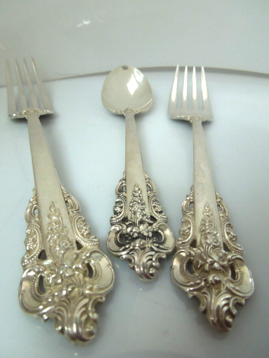 t093 Wallace Grande Baroque Sterling Silver Forks and Spoon