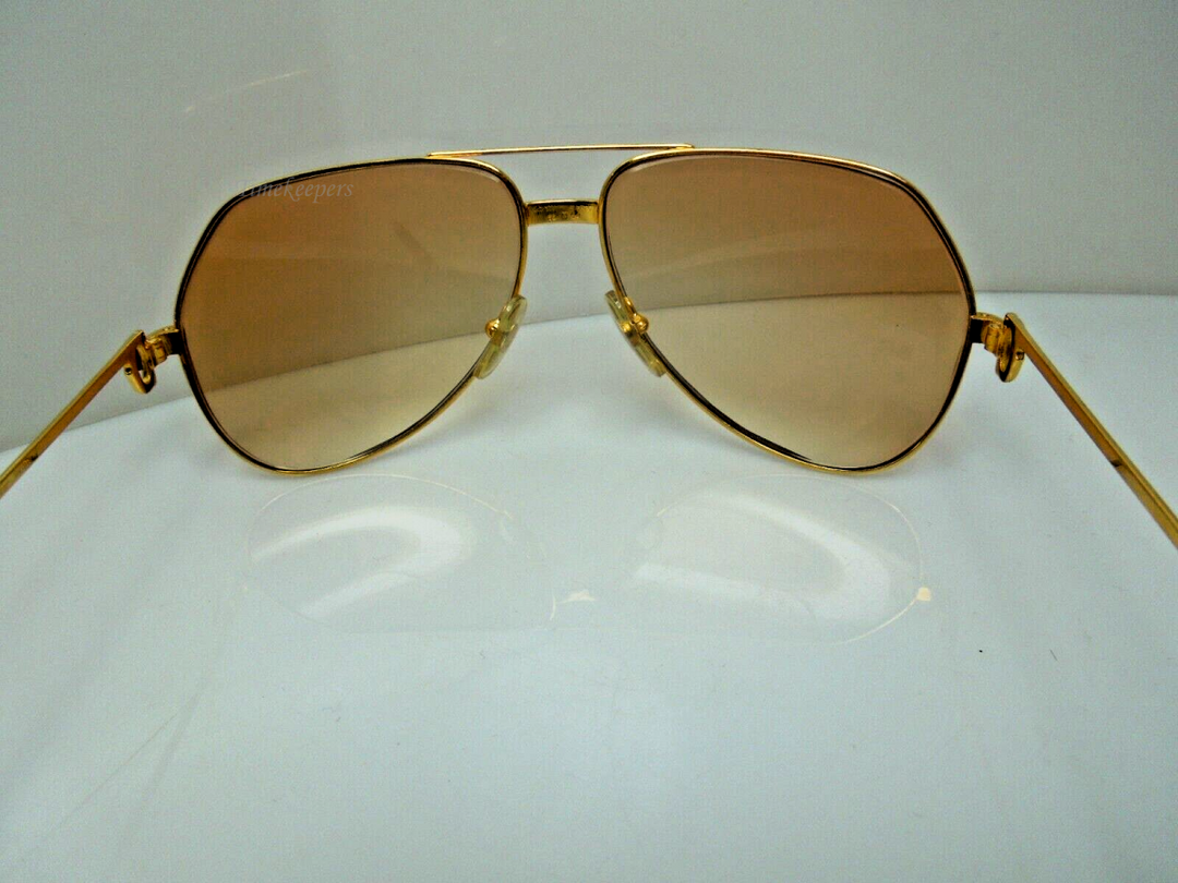 s827 Vintage Cartier Paris 62 14 Registered Authentic Sunglasses