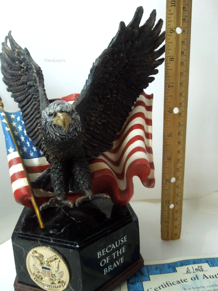 s515 Pride of America Veterans Tribute Sculpture with lights and Certification of Authenticity