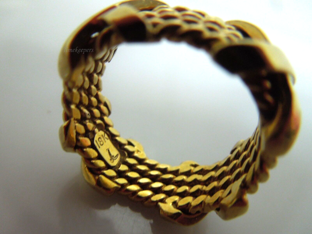 t117 18kt Yellow Gold Twisted 4 row X Band Ring Size 7(US) Signed,18kt Solid Yellow Gold Ring,Gold Ring in 18kt,Pure Gold Ring