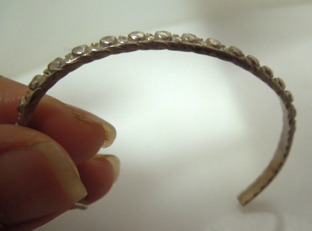 s728 Vintage Estate Sterling Silver Small Cuff bracelet 6.5g