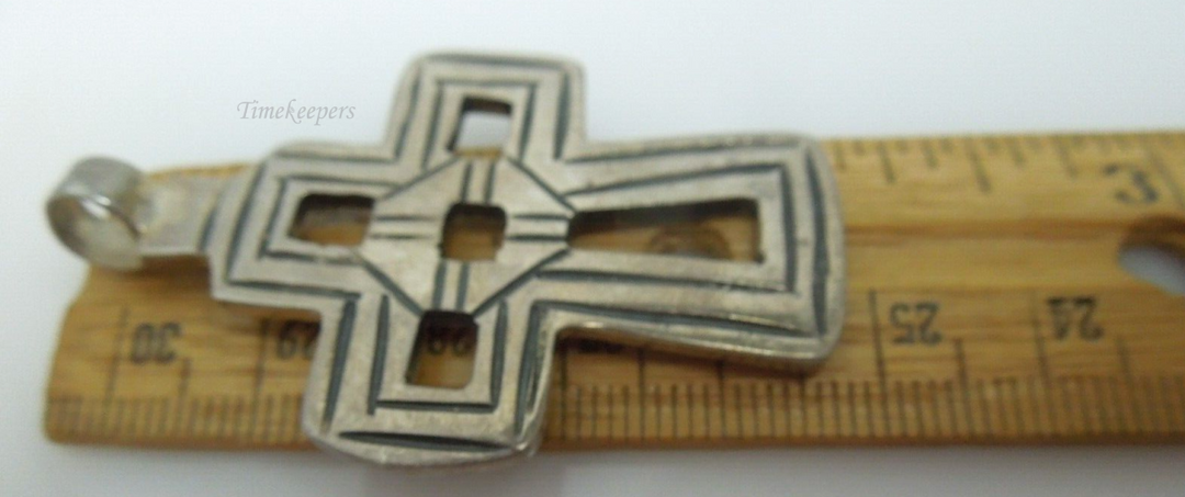 s711 Vintage Sterling Silver Cross Pendant 14.2g