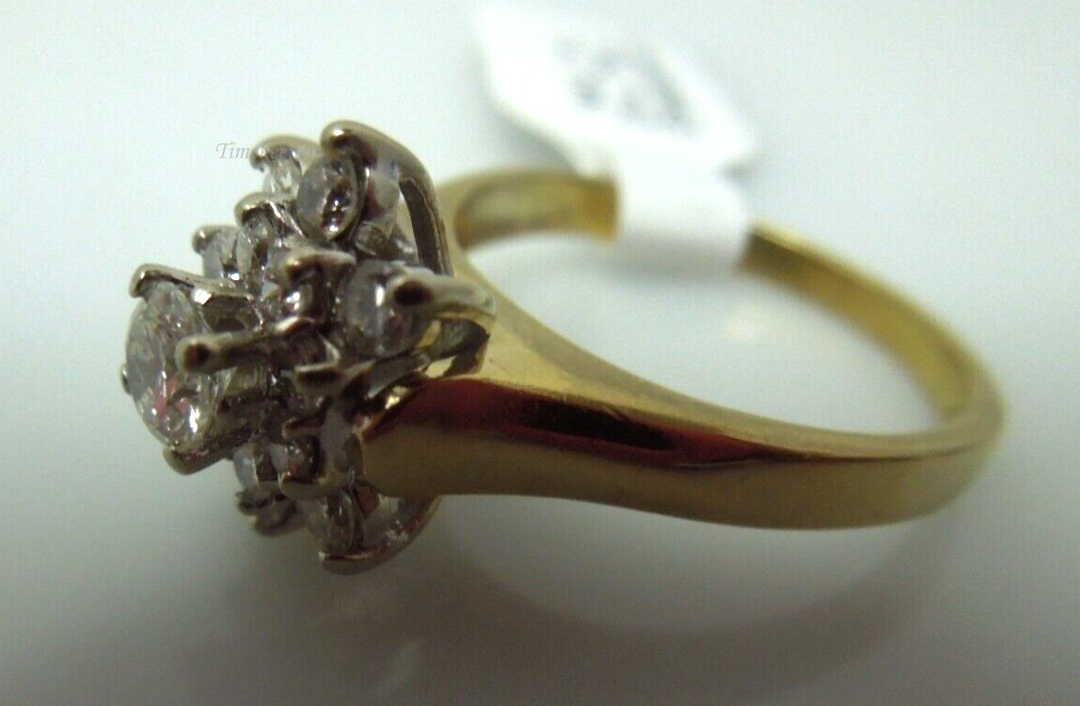 s419 14kt Yellow Gold Diamond .75 cts Engagement Ring Size 6 1/4(USA) Signed 3.8g