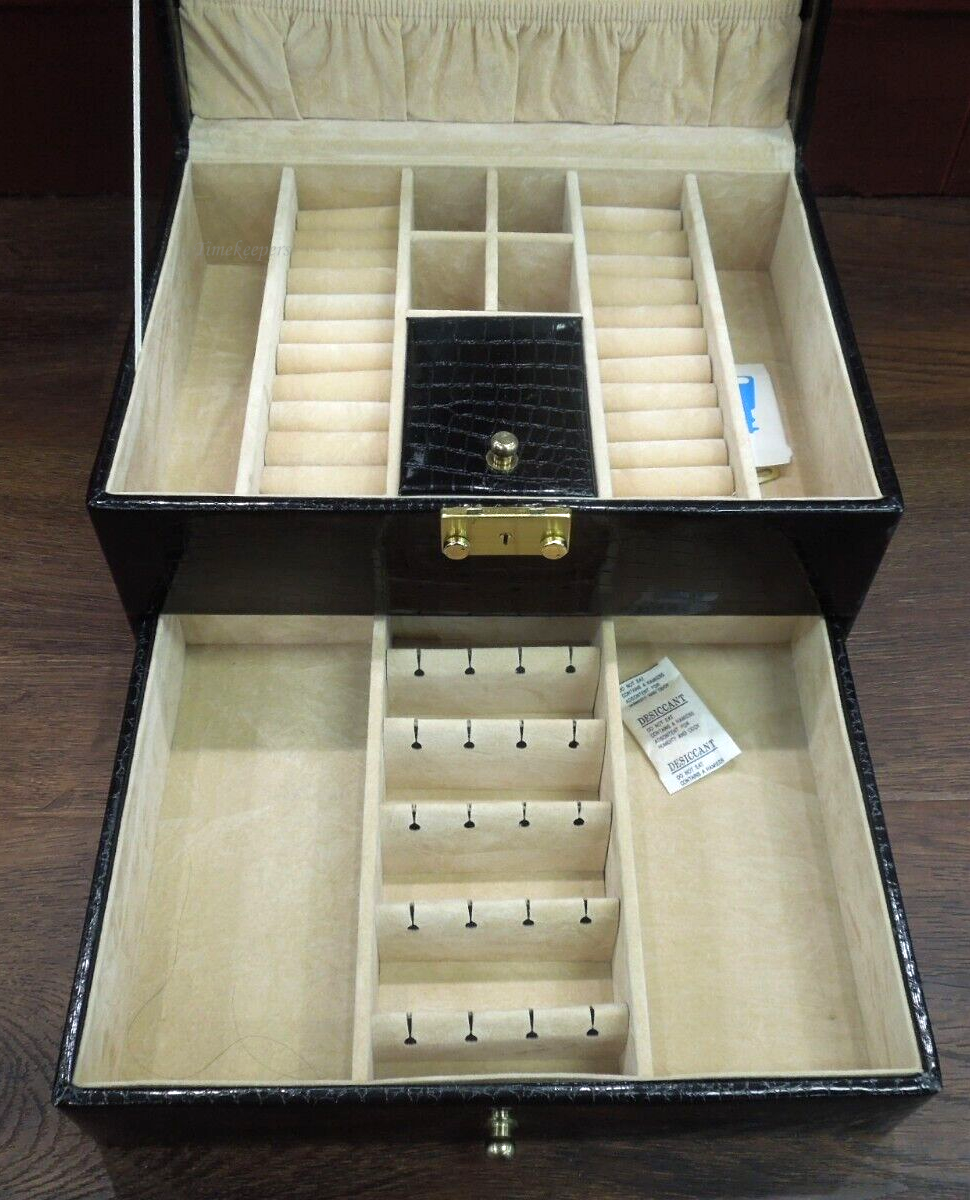 s224 Jewelry Box Organizer Travel Jewelry Storage Case Necklace Holders Display Tray 2-tier