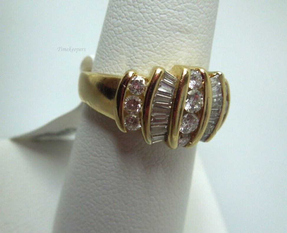 s875 14kt Yellow Gold Diamond .85 cts Cocktail Ring Size 6 3/4(US) 