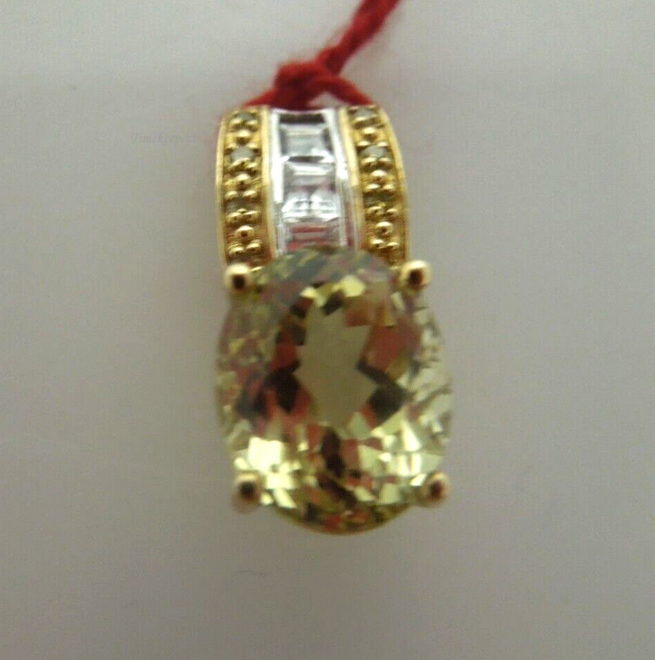 s125 10kt Yellow Gold Prasiolite Pendant 2.3g