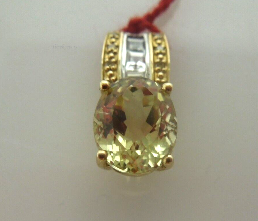 s125 10kt Yellow Gold Prasiolite Pendant 2.3g