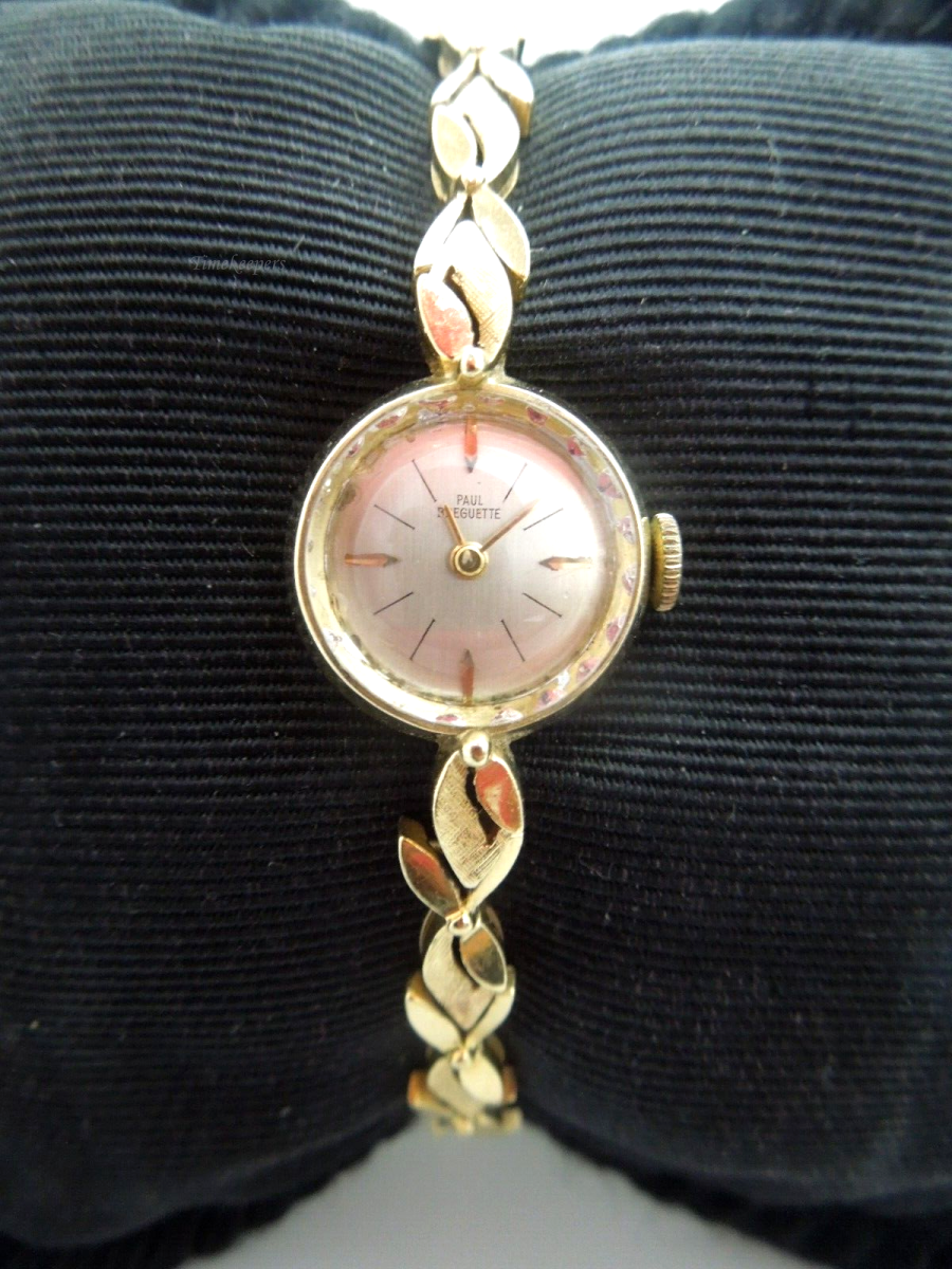 s202 14kt Solid Yellow Gold Paul Breguette Ladies Wrist Watch,16.8g