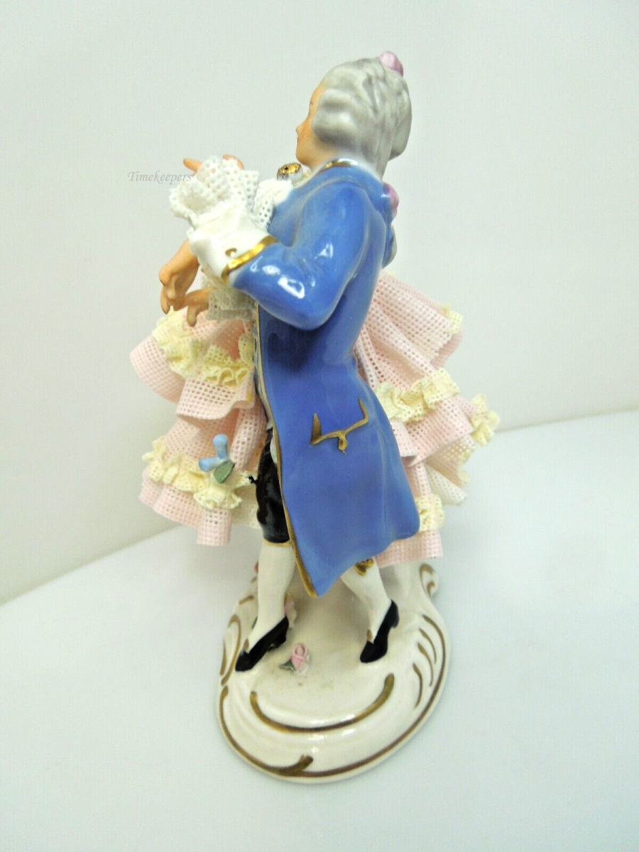 s800 Dresden Sandizell Porcelain Lace Figurine Couple Man & Women 