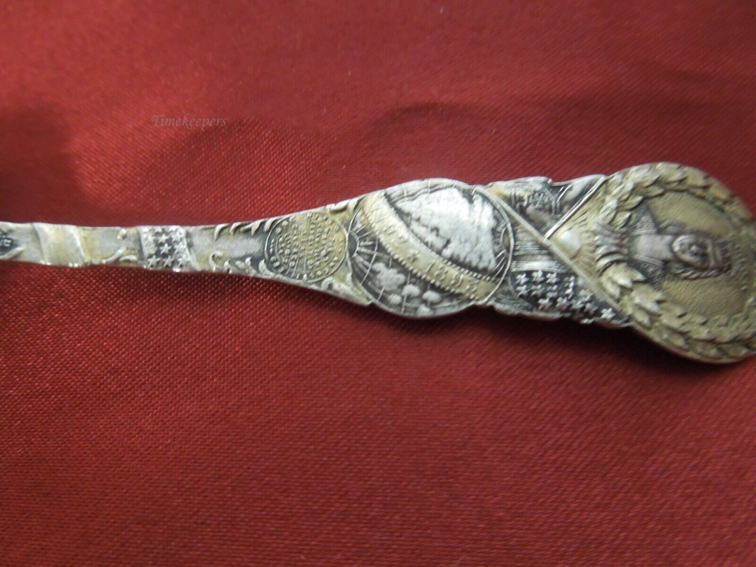 t096 1893 Columbian Exposition Sterling Silver Souvenir Spoon