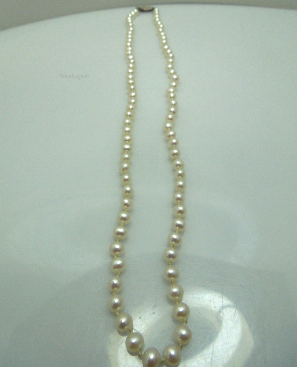 s821 Genuine Pearl Necklace with Sterling Silver Clasp