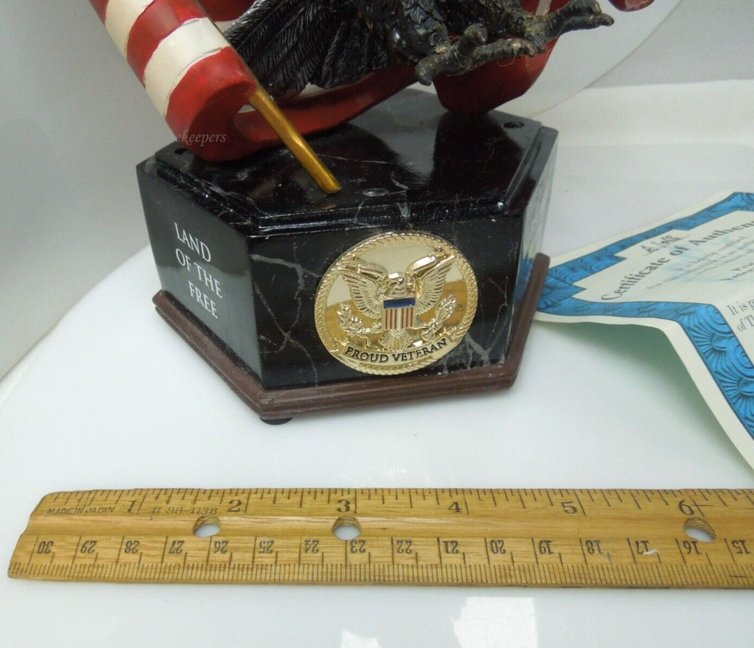 s515 Pride of America Veterans Tribute Sculpture with lights and Certification of Authenticity