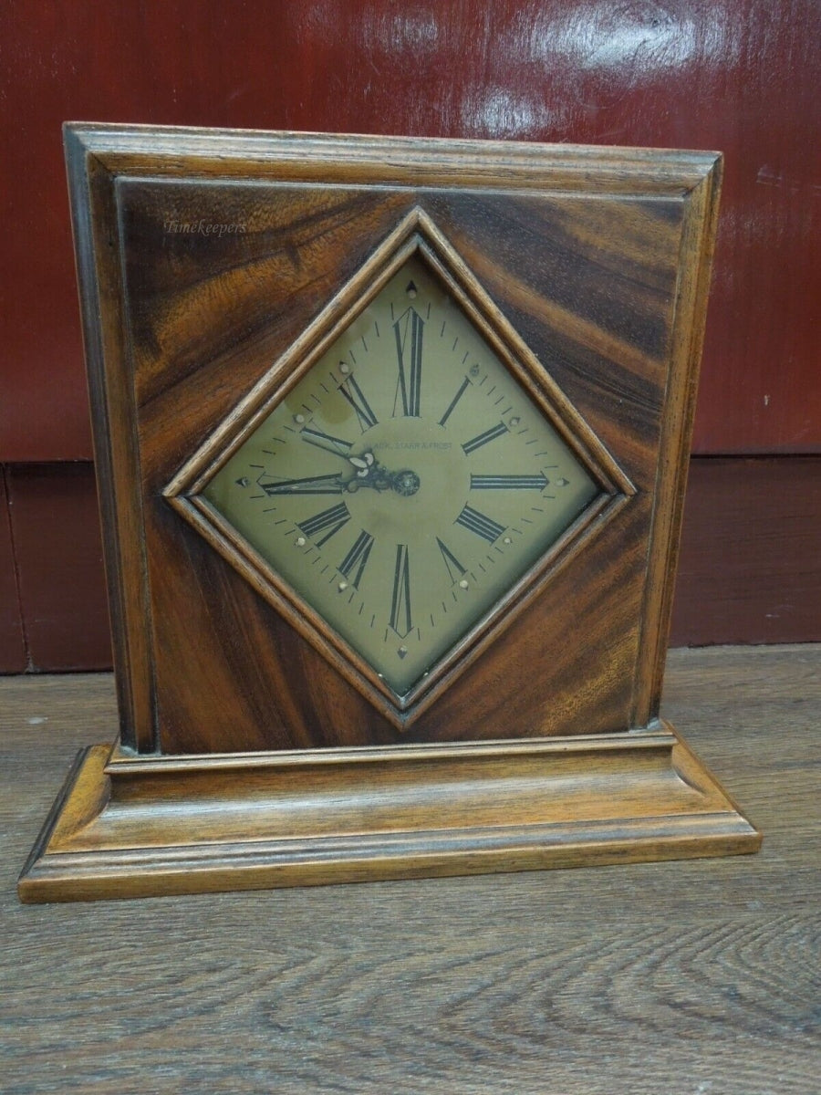 s850 Vintage Rare Black Starr Frost Desk Mantle Mechanical Clock