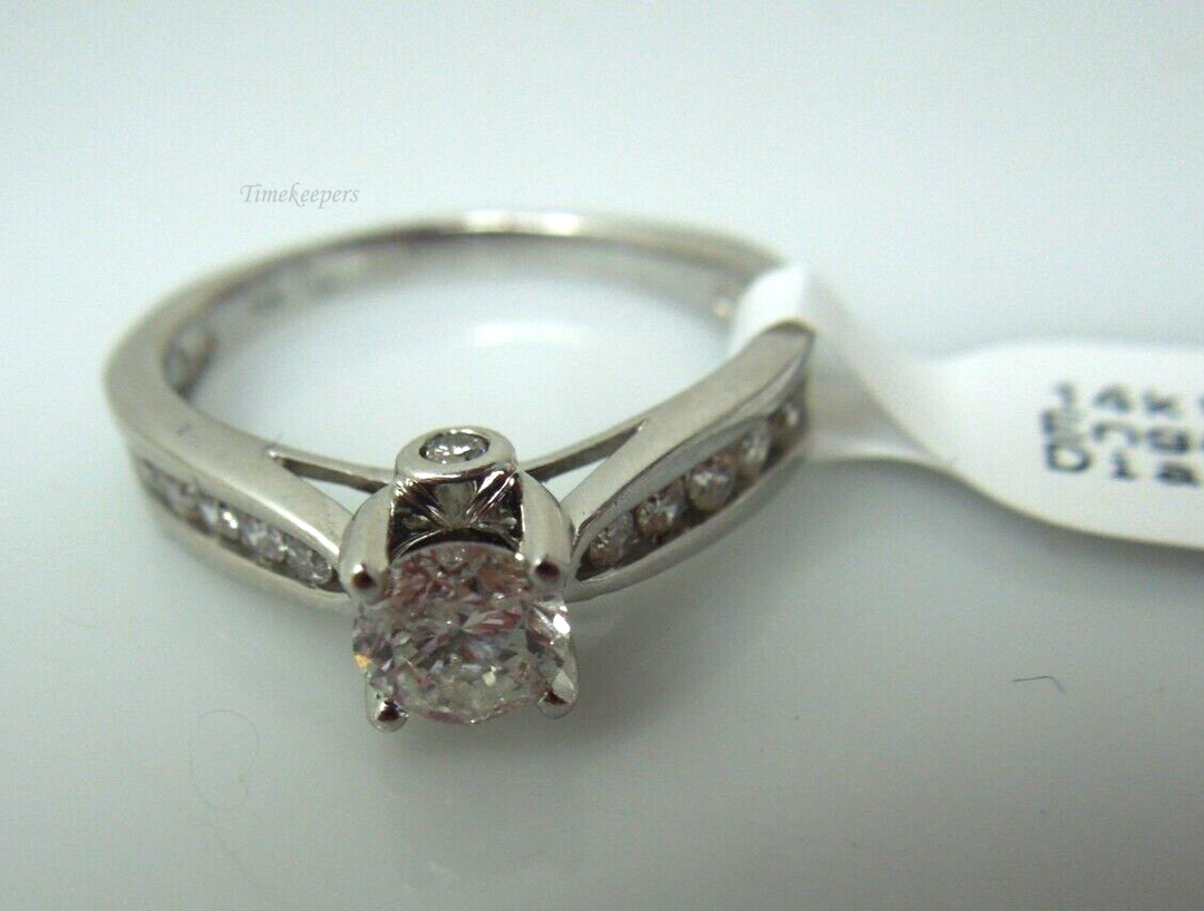 s871 14kt White Gold Engagement Diamond .88 cts Ring Size,14kt Gold Promise Ring,Wedding Ring in 14kt White Gold Diamond