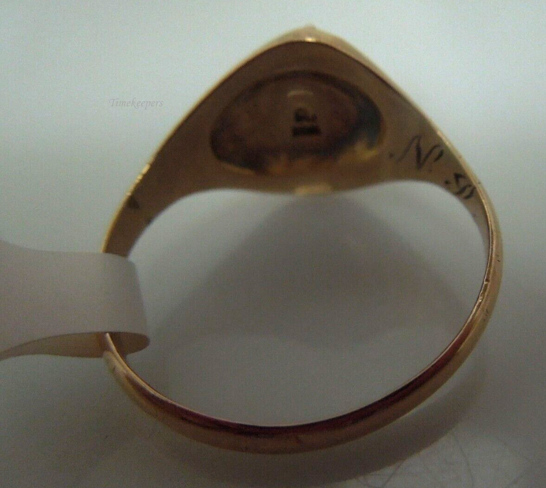 s197 (10kt ) Rose Gold 1912 HHS Ring Size 10 3/4 Signed 6.6g