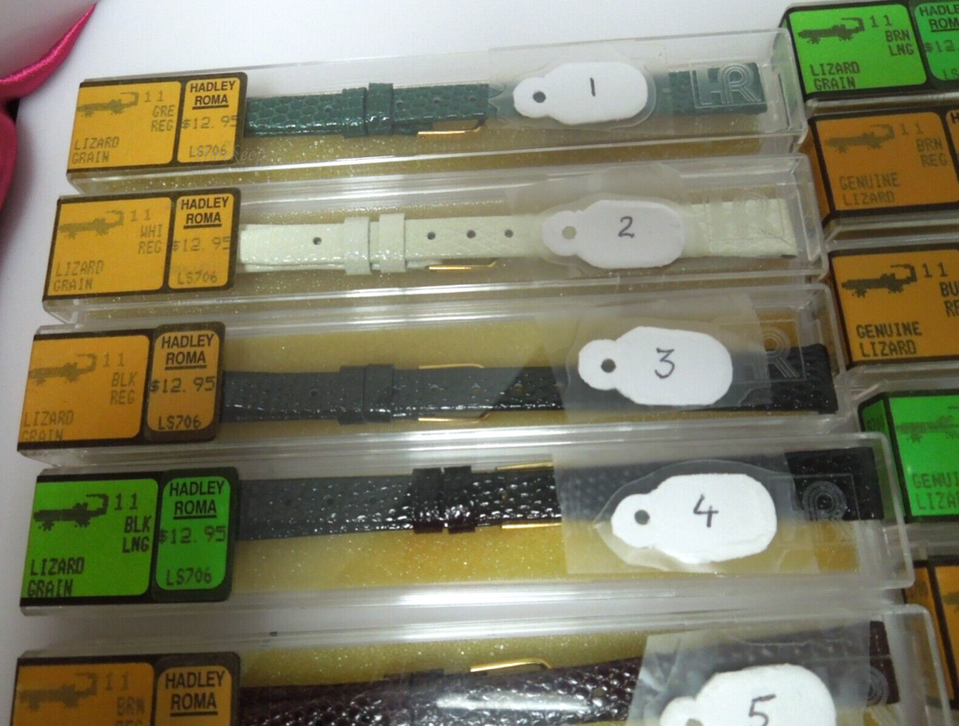 s449 (11)mm Hadley Roma Lizard Grain Ladies watch Bands New Old Stock   