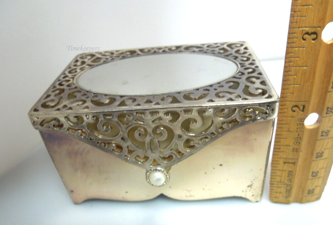 s396 Silver Plated Filigree Trinket Jewel Box from Things Remembered Vintage 1990s 