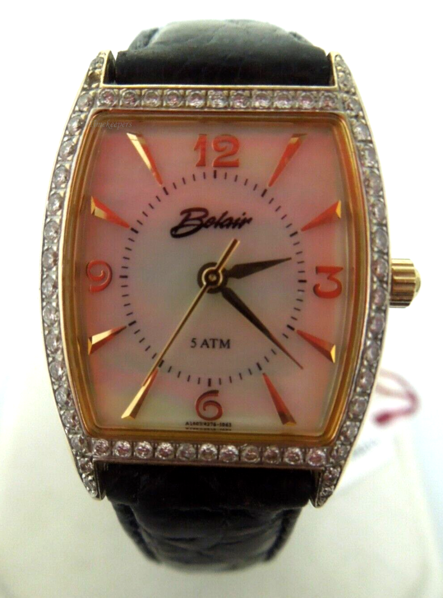 s181 Belair 14k Gold Sapphire Crystal Watch Water Resistant 5 atm 1063 Interchangeable Leather Bands  