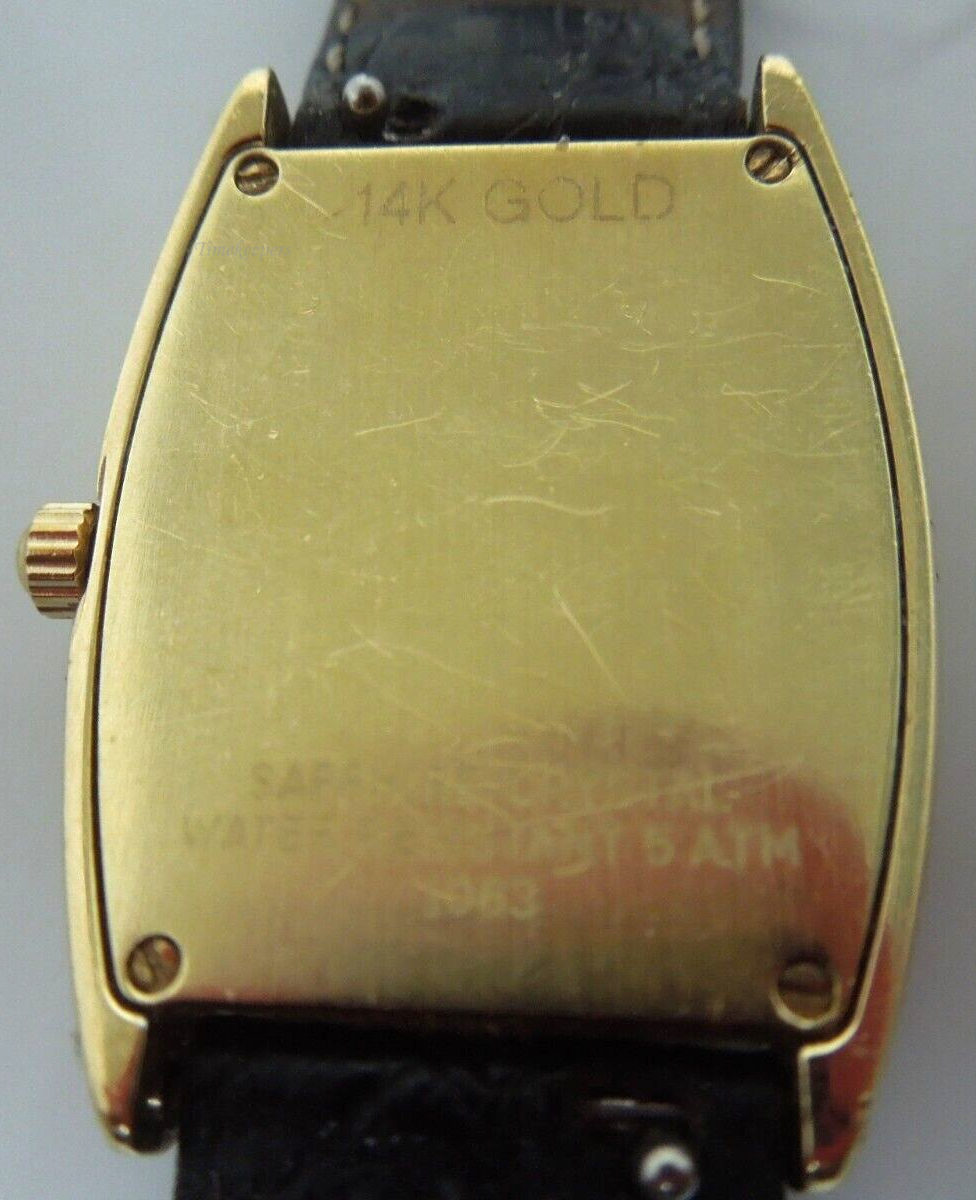 s181 Belair 14k Gold Sapphire Crystal Watch Water Resistant 5 atm 1063 Interchangeable Leather Bands  