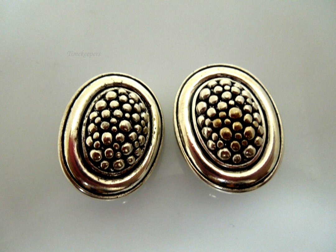 s089 Vintage Premier Silver Clip On Earrings Oval