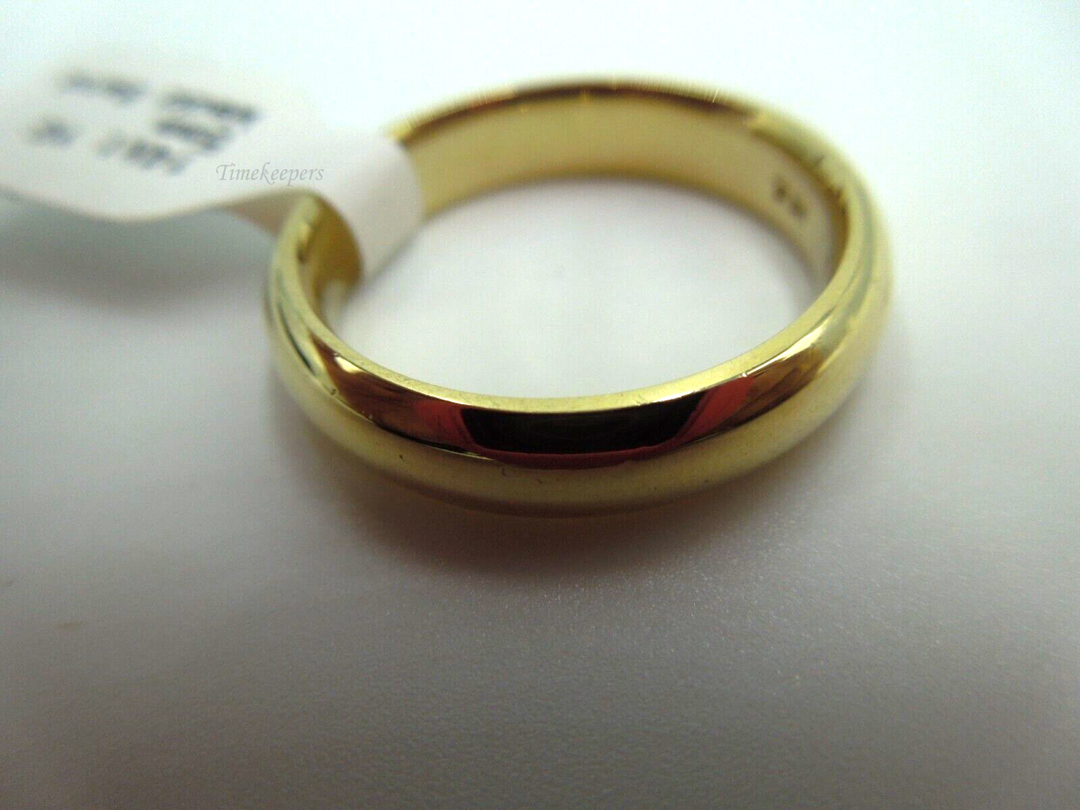 t166 Unisex 14kt Yellow Gold 5mm Wedding Band Size 9 3/4