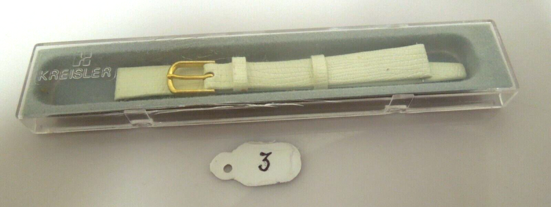 s437 Ladies Watch Bands 10mm & 10 3/8mm Lizard Grain, Genuine Calf & Kreisler