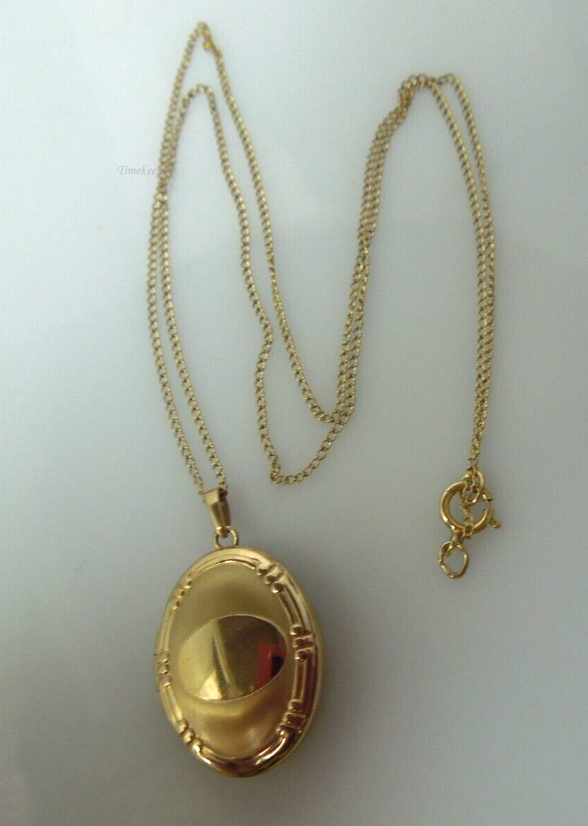 s926 Vintage 14kt Gold Filled Chain Locket Pendant Necklace 18 3/8"