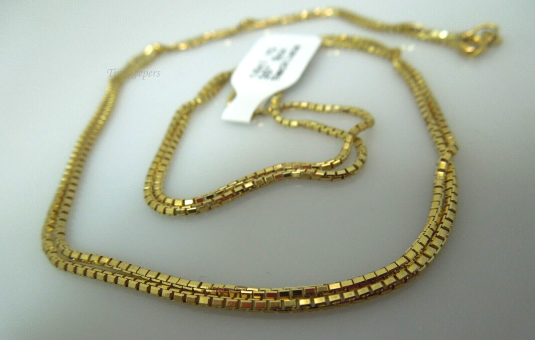 g961 Unisex 14kt Yellow Gold 30" Box Chain