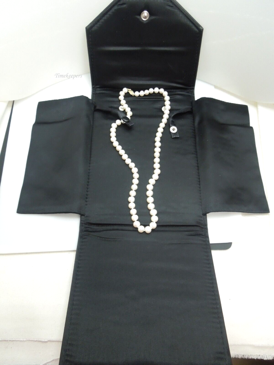 s819 Genuine Pearl Necklace with 14kt Yellow Gold Clasp 20"