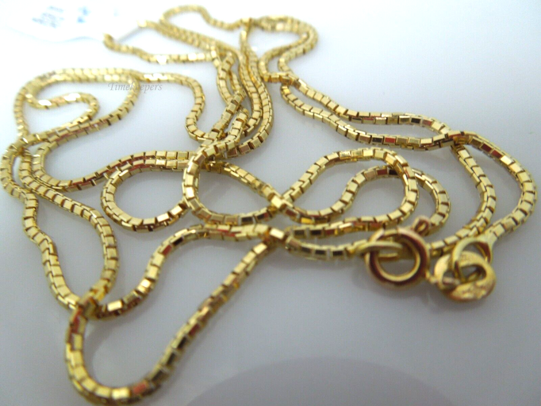 g961 Unisex 14kt Yellow Gold 30" Box Chain