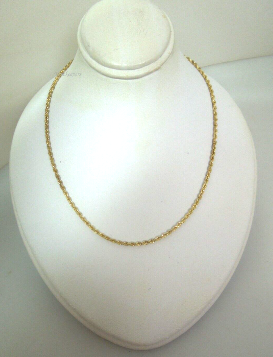 s389 14kt Yellow Gold 24" Rope Chain 6.4g